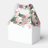 ロマンチックな水の色ピンクの花庭園の結婚式 フェイバーボックス (裏面サイド)