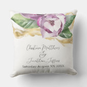 ロマンチックな水の色マグノリア クッション (裏面)