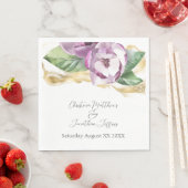 ロマンチックな水の色マグノリア スタンダードランチョンナプキン (インサイチュ)