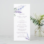 ロマンチックな水の色ラベンダー結婚のメニュー (スタンド正面)