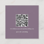 ロマンチックな水の色ラベンダー結婚の詳細 エンクロージャーカード (裏面)