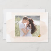 ロマンチックな水の色ワイルドフラワーガーデンフォト セーブザデート (裏面)