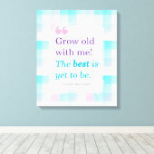 ロマンチックな水の色引用文 キャンバスプリント (インサイチュ (ウッドフロア))