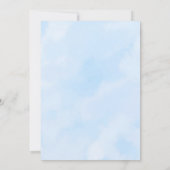 ロマンチックな水の色結婚式招待状 招待状 (裏面)