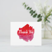 ロマンチックな水の色結婚赤の感謝 ポストカード (スタンド正面)