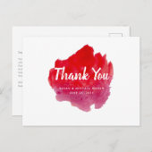 ロマンチックな水の色結婚赤の感謝 ポストカード (正面/裏面)