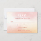 ロマンチックな水カラフル色結婚の応答カード 出欠カード (正面)