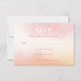 ロマンチックな水カラフル色結婚の応答カード 出欠カード