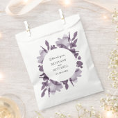 ロマンチックな水カラーフローラ結婚アメジスト フェイバーバッグ (クリップ留めされた状態)