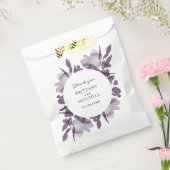 ロマンチックな水カラーフローラ結婚アメジスト フェイバーバッグ (封をした状態)