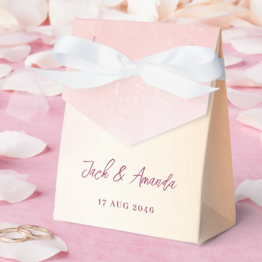 ロマンチックな水彩カラフル結婚式の引き出物箱 フェイバーボックス (ウェディング)