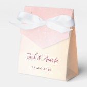 ロマンチックな水彩カラフル結婚式の引き出物箱 フェイバーボックス (正面サイド)