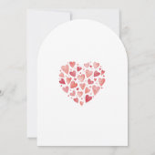 ロマンチックな水彩ハートのバレンタインデーカード シーズンカード (裏面)