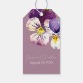 ロマンチックな水彩バイオレットがかった紫 ギフトタグ (裏面)