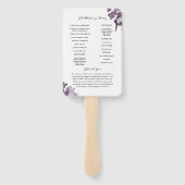 ロマンチックな水彩フローラアメジストプログラム ハンドファン (裏面)