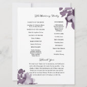 ロマンチックな水彩フローラアメジストプログラム 招待状 (裏面)