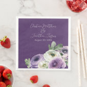 ロマンチックな水彩ラナンキュラス（紫背景） (インサイチュ)