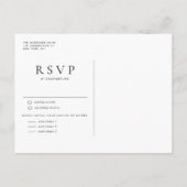 ロマンチックな水彩木版結婚式RSVPポストカード インビテーションポストカード (裏面)