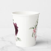 ロマンチックな水彩植物花嫁と花婿 紙コップ (右)