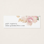 ロマンチックな水彩海軍花模様結婚ズのレジストリ (裏面)