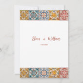 ロマンチックな水彩画のヴェネツィア イタリア ウェディング 招待状 (裏面)