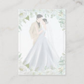 ロマンチックな水彩画の結婚式の招待状 エンクロージャーカード (裏面)