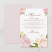 ロマンチックな水彩画の花 オーダーメイド カード (正面/裏面)