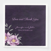 ロマンチックな水彩紫牡丹結婚の (正面)