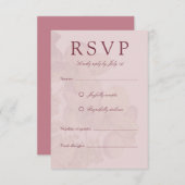 ロマンチックな水彩紫陽花エレガントRSVP 出欠カード (正面/裏面)