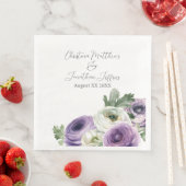 ロマンチックな水彩紫＆白のラナンキュラス (インサイチュ)