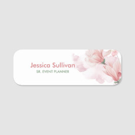 ロマンチックな水彩色のフローラ 名札