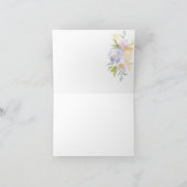 ロマンチックな水彩花のウェディング サンクスカード サンキューカード (内部)