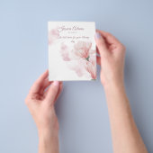 ロマンチックな水彩花のフライヤー チラシ (手)