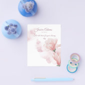 ロマンチックな水彩花のフライヤー チラシ (シングル)