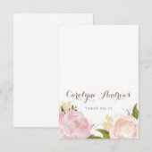 ロマンチックな水彩花の結婚式ゲストカード 招待状 (正面/裏面)