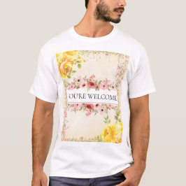 ロマンチックな水彩花の花嫁パーティーTシャツ Tシャツ