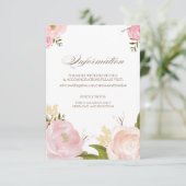 ロマンチックな水彩花情報カード エンクロージャーカード (スタンド正面)