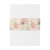 ロマンチックな水彩花柄包装紙 - エレガント 招待状ベリーバンド (裏面例)