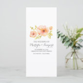ロマンチックな水彩花結婚式 プログラム (スタンド正面)