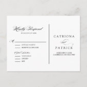 ロマンチックな水彩花RSVPポストカード インビテーションポストカード (裏面)