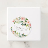 ロマンチックな水彩 春の花咲くウェディング サンクス フェイバータグ (インサイチュ)