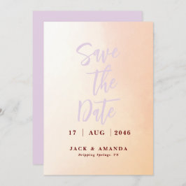 ロマンチックな水素晴らし色の結婚式の日付を保存 招待状