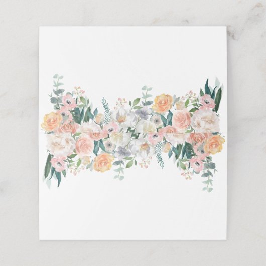 ロマンチックな水結婚色の折り畳み座席表 プレイスカード (外部開封)