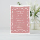 ロマンチックな水縁ど色ウィッシングウェルカード エンクロージャーカード (スタンド正面)