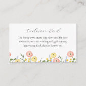 ロマンチックな水色のフローラエンクロージャカード エンクロージャーカード (正面)