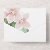 ロマンチックな水色のリンゴの花 オールインワン招待状 (裏面)