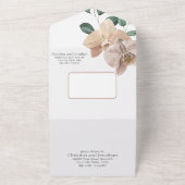 ロマンチックな水色の蘭 オールインワン招待状