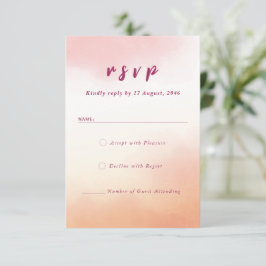 ロマンチックな水色カラフル結婚式RSVP サンキューカード