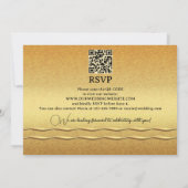 ロマンチックな海岸灯台QRコード結婚ズ 招待状 (裏面)