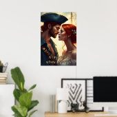 ロマンチックな海賊カップル – この瞬間には、何も ポスター (ホームオフィス)